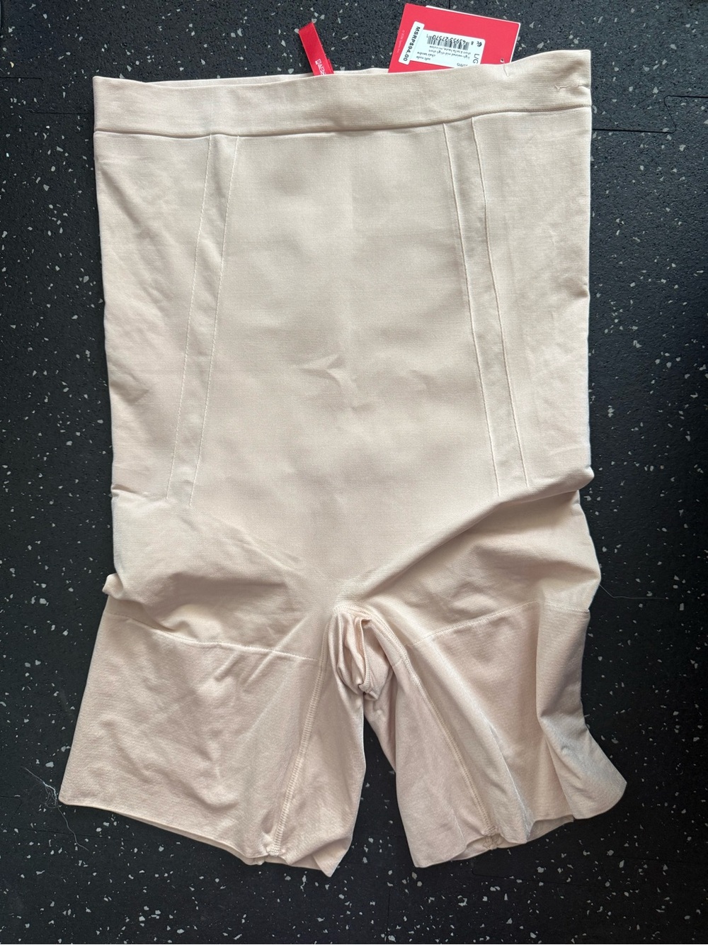 SPANX High-Waist Sculpting Shorts - Light Beige